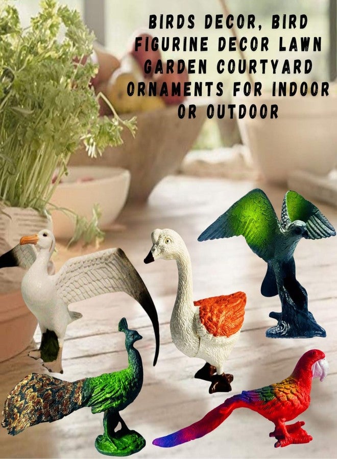 Mallexo Large Bird Model Toy Set | Realistic PVC Farm Animal Figures | 6-Piece Educational 3D Sparrow Play Toys Chidiya | Big Size Miniature Birds for Party Favors & Birthday Return Gifts - Image 5